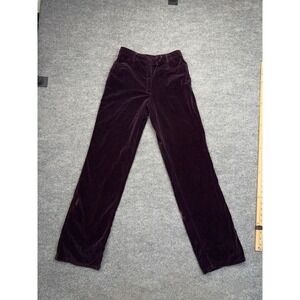 Vintage Express EXP Purple Corduroy Pants Womens 1/2R High Rise Straight Leg 90s